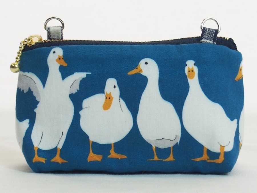 ミニポーチ【ファスナーポーチ【アヒル】】／手づくり＊うふい